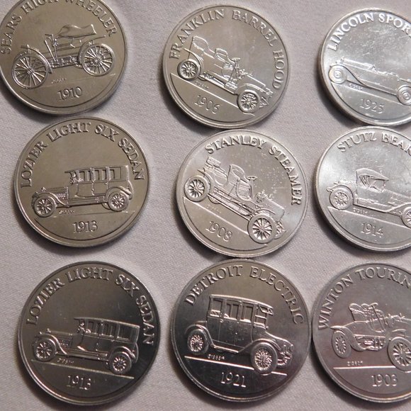 COPY - Vintage Sunoco Car Coins Series 1 Antique Car Coins Lot of 20 Coins - Picture 2 of 6